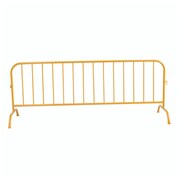 GLOBAL INDUSTRIAL Crowd Control Barrier, Yellow Powder Coated Steel, 102L x 40H 652835